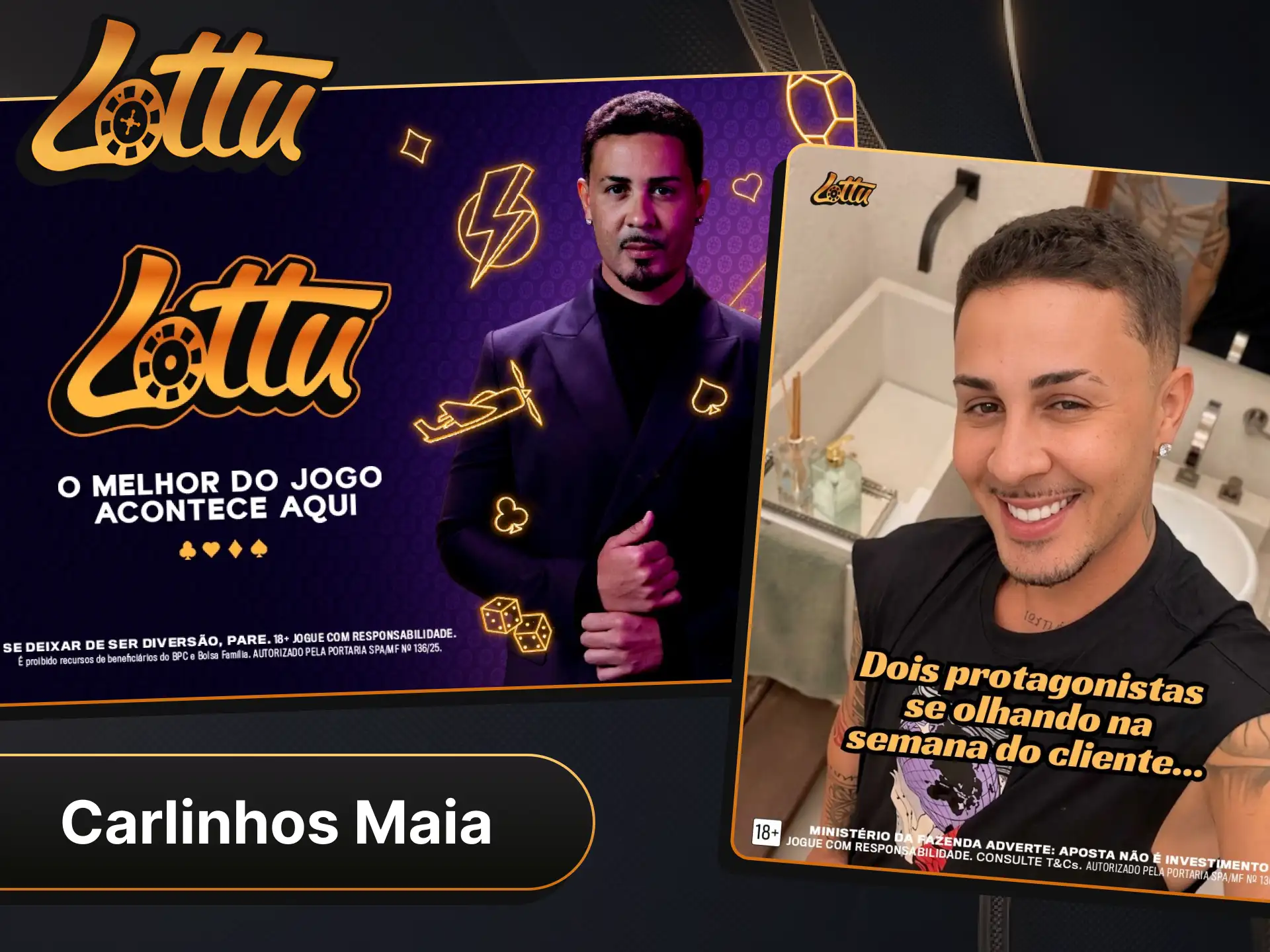 Assista à campanha publicitária com Carlinhos Maia na Lottu.
